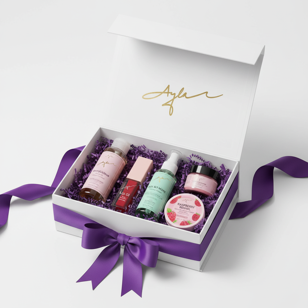 Ayla Luxury Self-Care Gift Box-Purple style-.