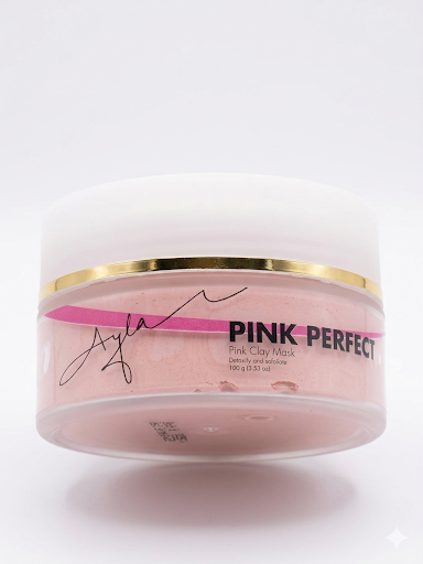 PINK PERFECT Face, neck and and dark areas clay mask, helps remove pimples, helps remove black heads, helps remove blemishes, gives an instant glow yo your Skin. 100 g / 3.53 oz