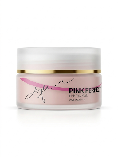 PINK PERFECT Face, neck and and dark areas clay mask, helps remove pimples, helps remove black heads, helps remove blemishes, gives an instant glow yo your Skin. 100 g / 3.53 oz